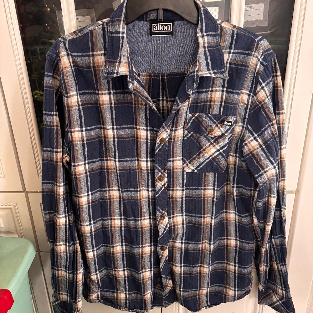 Boys’ ALTON plaid flannel shirt - youth large